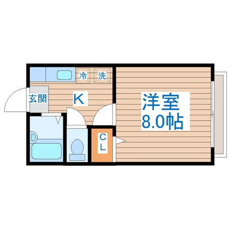 名取駅 徒歩18分 2階の物件間取画像